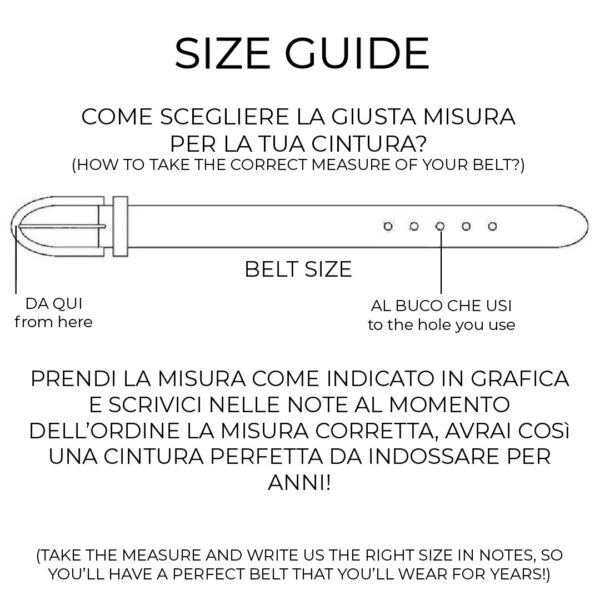Cintura in pelle con fibbia argento 2,5 cm